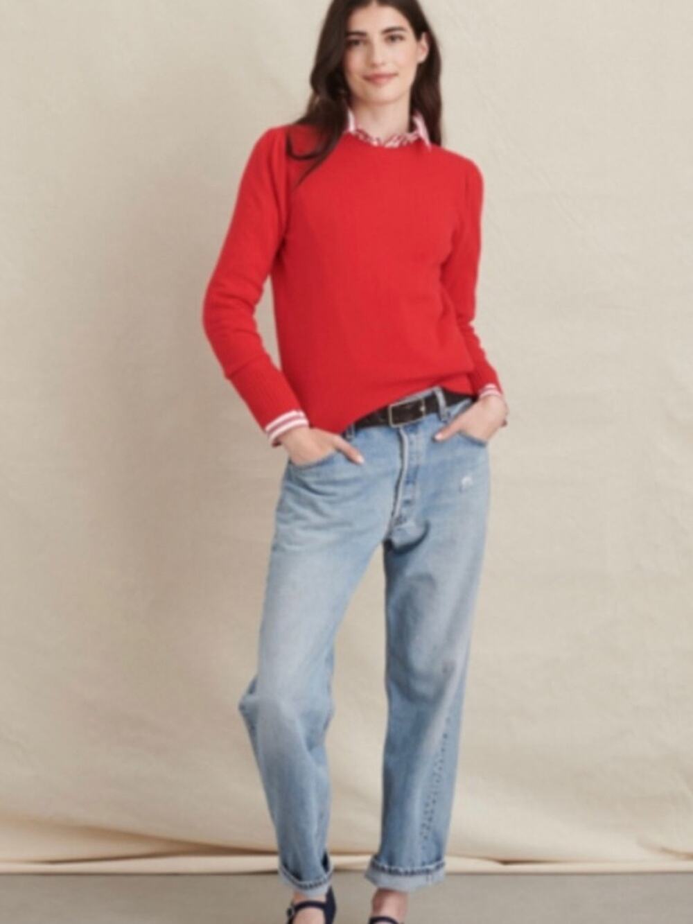 Alex Mill S Claire Sweater Cashmere Blend in pumpkin orange